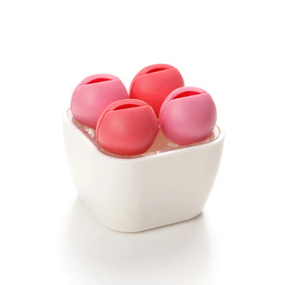 Stylish lipstick organizer box with unique flower petal design, made from durable ABS plastic and TPE silicone materials