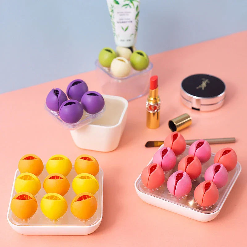 Stylish lipstick organizer box with unique flower petal design, made from durable ABS plastic and TPE silicone materials