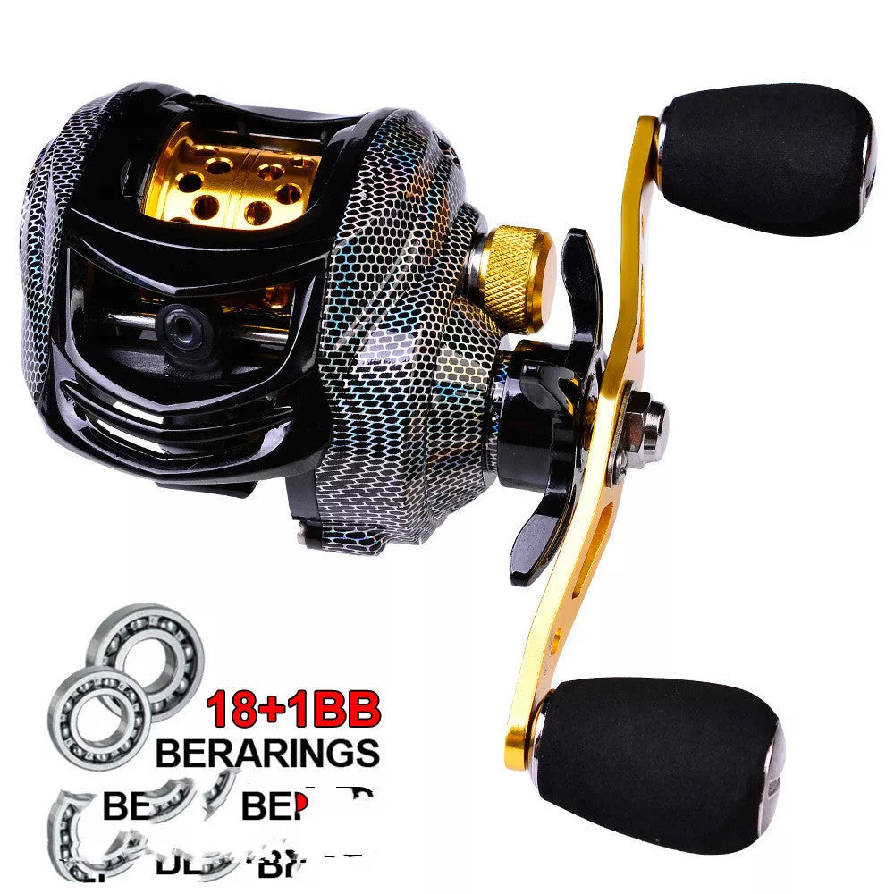 Metal Spool Baitcasting Fishing Reel with 10KG max drag for durable and reliable fishing