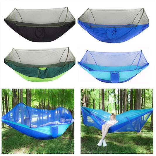 New parachute cloth mosquito net hammock in various colors for outdoor camping