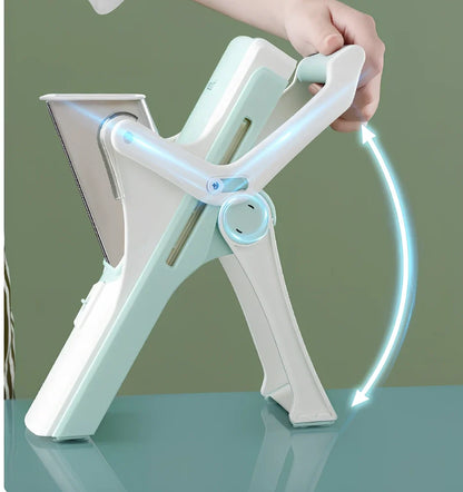 Blue 5-blade stainless steel vegetable and meat slicer grater, 1.2 kg, 30cm long for precise kitchen cuts