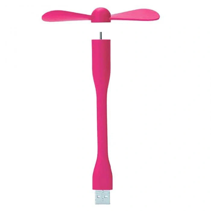 Mini USB bamboo dragonfly bendable fan with silicone blades for safe, portable cooling