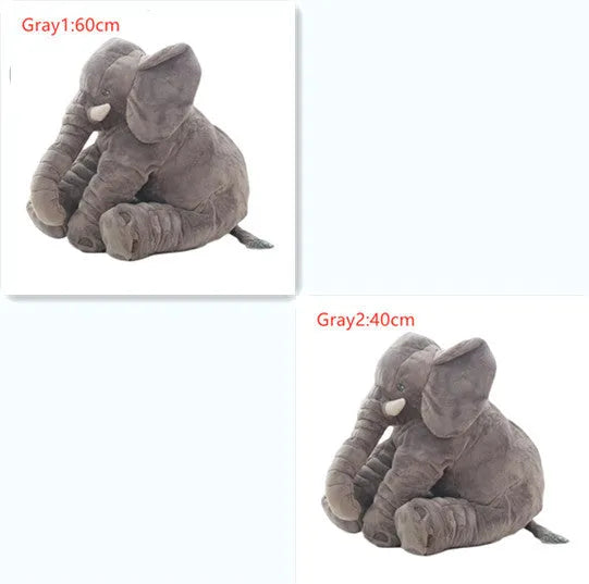 Elephant doll pillow baby comfort sleep toy in short plush with PP cotton filling, 60cm and 40cm sizes