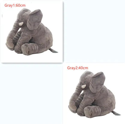 Elephant doll pillow baby comfort sleep toy in short plush with PP cotton filling, 60cm and 40cm sizes