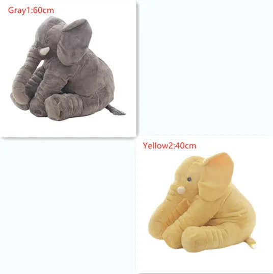 Elephant doll pillow baby comfort sleep toy in short plush with PP cotton filling, 60cm and 40cm sizes