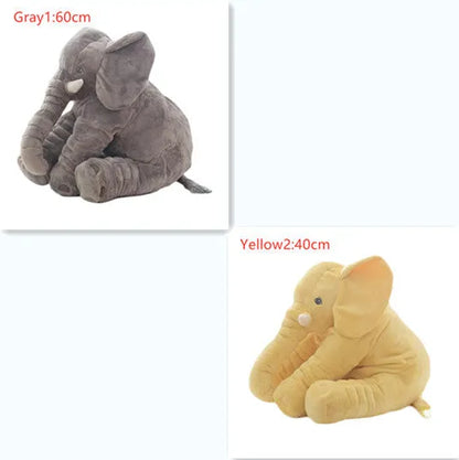 Elephant doll pillow baby comfort sleep toy in short plush with PP cotton filling, 60cm and 40cm sizes