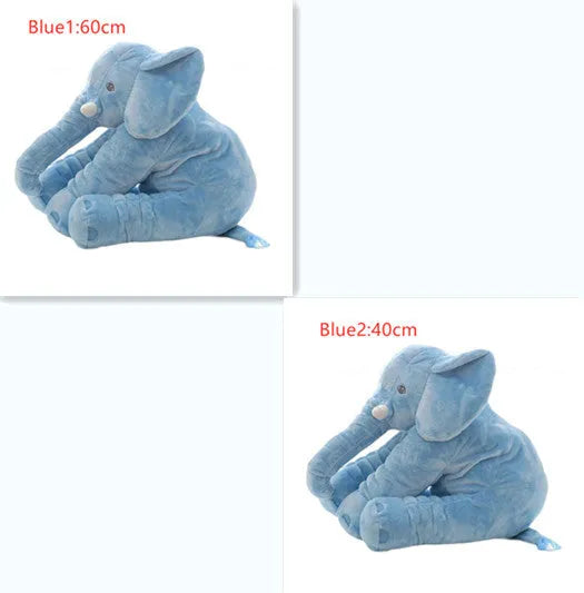 Elephant doll pillow baby comfort sleep toy in short plush with PP cotton filling, 60cm and 40cm sizes