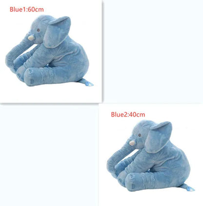 Elephant doll pillow baby comfort sleep toy in short plush with PP cotton filling, 60cm and 40cm sizes