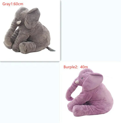 Elephant doll pillow baby comfort sleep toy in short plush with PP cotton filling, 60cm and 40cm sizes