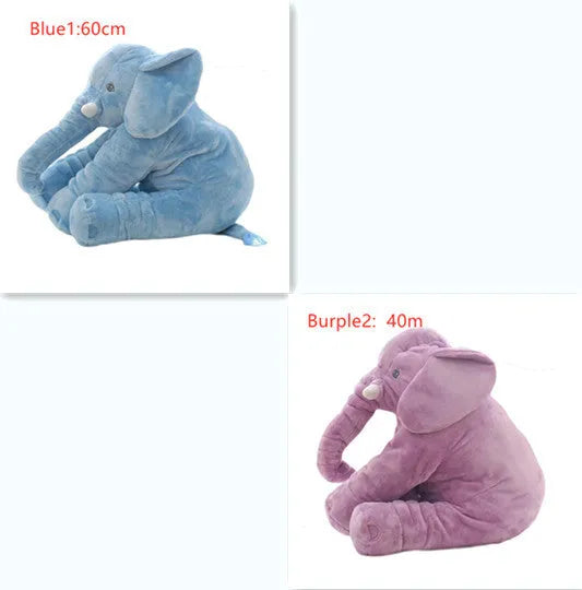 Elephant doll pillow baby comfort sleep toy in short plush with PP cotton filling, 60cm and 40cm sizes