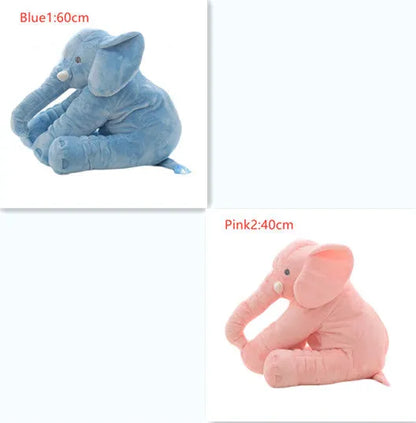 Elephant doll pillow baby comfort sleep toy in short plush with PP cotton filling, 60cm and 40cm sizes