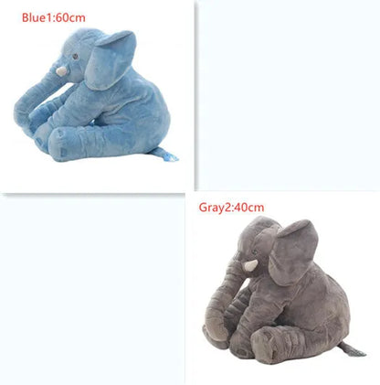 Elephant doll pillow baby comfort sleep toy in short plush with PP cotton filling, 60cm and 40cm sizes