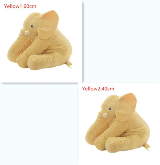 Elephant doll pillow baby comfort sleep toy in short plush with PP cotton filling, 60cm and 40cm sizes