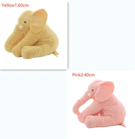 Elephant doll pillow baby comfort sleep toy in short plush with PP cotton filling, 60cm and 40cm sizes