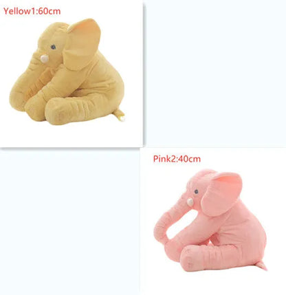 Elephant doll pillow baby comfort sleep toy in short plush with PP cotton filling, 60cm and 40cm sizes