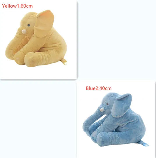 Elephant doll pillow baby comfort sleep toy in short plush with PP cotton filling, 60cm and 40cm sizes
