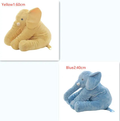 Elephant doll pillow baby comfort sleep toy in short plush with PP cotton filling, 60cm and 40cm sizes