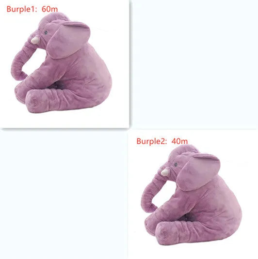 Elephant doll pillow baby comfort sleep toy in short plush with PP cotton filling, 60cm and 40cm sizes