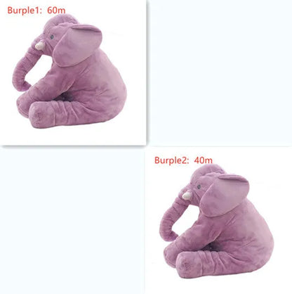 Elephant doll pillow baby comfort sleep toy in short plush with PP cotton filling, 60cm and 40cm sizes