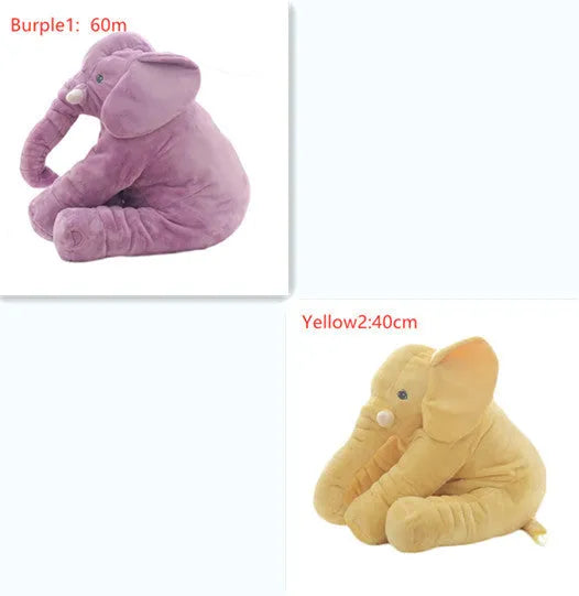 Elephant doll pillow baby comfort sleep toy in short plush with PP cotton filling, 60cm and 40cm sizes