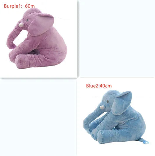 Elephant doll pillow baby comfort sleep toy in short plush with PP cotton filling, 60cm and 40cm sizes