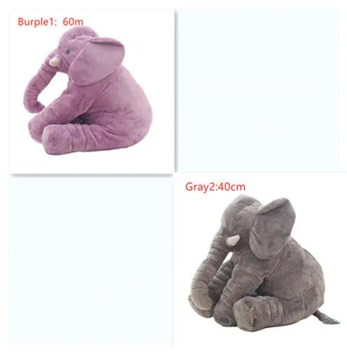Elephant doll pillow baby comfort sleep toy in short plush with PP cotton filling, 60cm and 40cm sizes