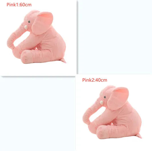 Elephant doll pillow baby comfort sleep toy in short plush with PP cotton filling, 60cm and 40cm sizes