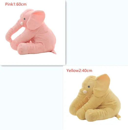 Elephant doll pillow baby comfort sleep toy in short plush with PP cotton filling, 60cm and 40cm sizes
