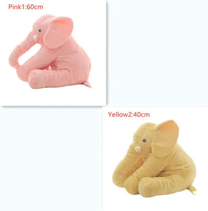 Elephant doll pillow baby comfort sleep toy in short plush with PP cotton filling, 60cm and 40cm sizes