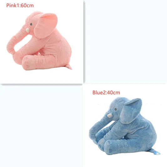 Elephant doll pillow baby comfort sleep toy in short plush with PP cotton filling, 60cm and 40cm sizes