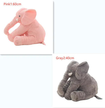 Elephant doll pillow baby comfort sleep toy in short plush with PP cotton filling, 60cm and 40cm sizes