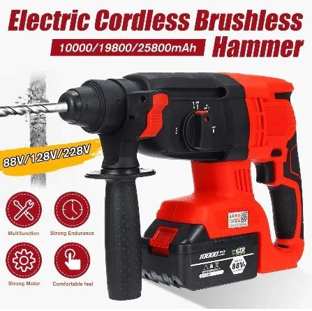 Powerful 3-in-1 brushless cordless impact drill with lithium-ion battery for home improvement projects