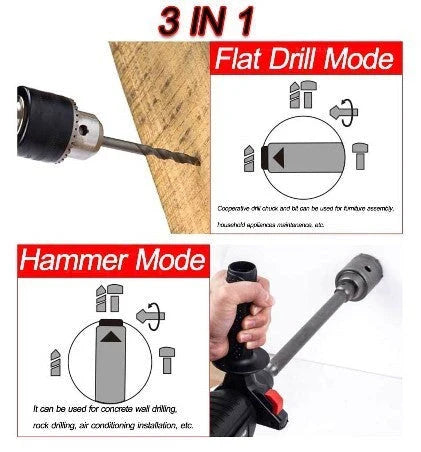Powerful 3-in-1 brushless cordless impact drill with lithium-ion battery for home improvement projects