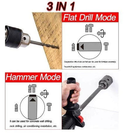 Powerful 3-in-1 brushless cordless impact drill with lithium-ion battery for home improvement projects