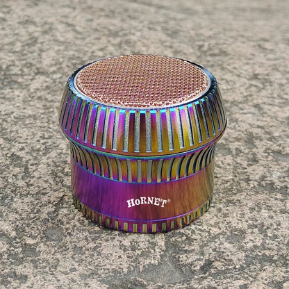 Metal smoke grinder with creative mushroom design in zinc alloy, 65mm diameter, windproof function