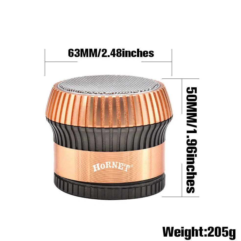 Metal smoke grinder with creative mushroom design in zinc alloy, 65mm diameter, windproof function