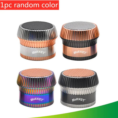 Metal smoke grinder with creative mushroom design in zinc alloy, 65mm diameter, windproof function