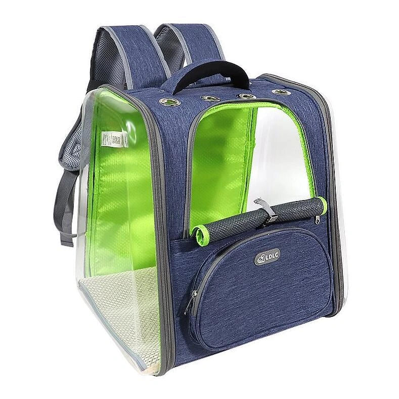 Portable Transparent Space Capsule Cat Bag in various colors, showcasing foldable design and panoramic view