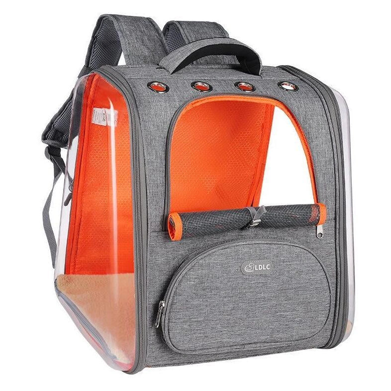 Portable Transparent Space Capsule Cat Bag in various colors, showcasing foldable design and panoramic view