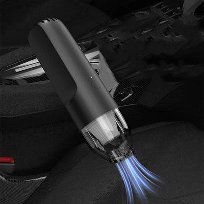 Compact hand-held vacuum cleaner with powerful suction for home and car cleaning