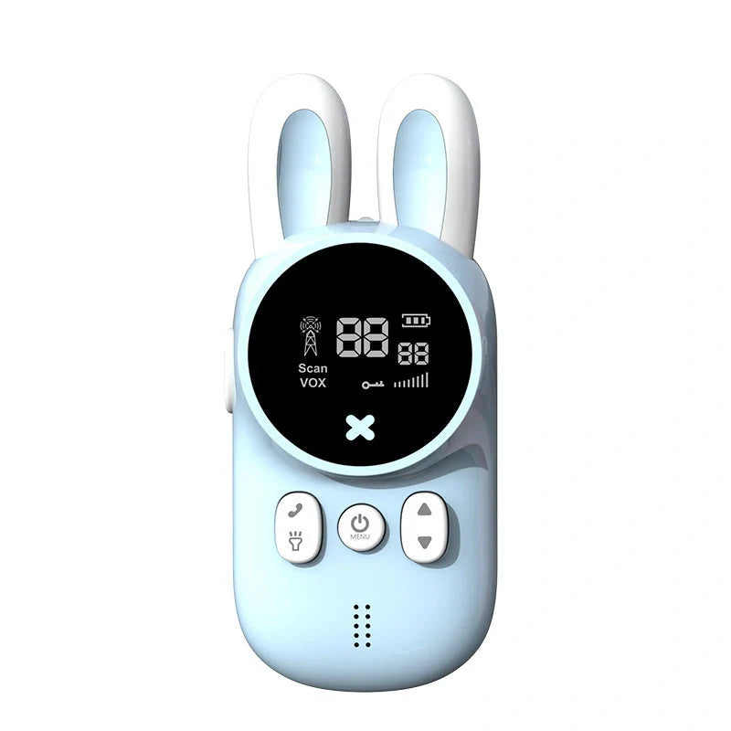 Kids' bunny design walkie talkies with bright colors, safe for children