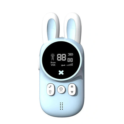 Kids' bunny design walkie talkies with bright colors, safe for children
