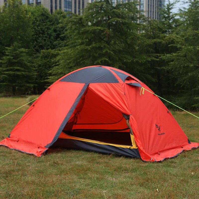 Double-layer aluminum pole tent for outdoor camping in various colors