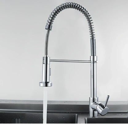 Matte black kitchen faucet with copper construction and 35mm valve seat