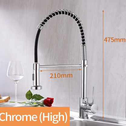 Matte black kitchen faucet with copper construction and 35mm valve seat