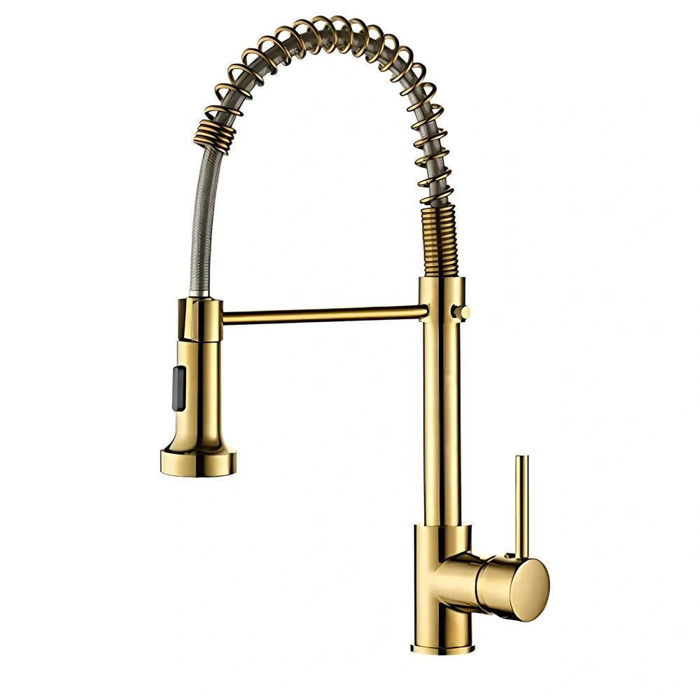Matte black kitchen faucet with copper construction and 35mm valve seat