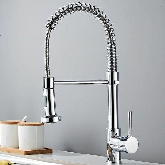 Matte black kitchen faucet with copper construction and 35mm valve seat