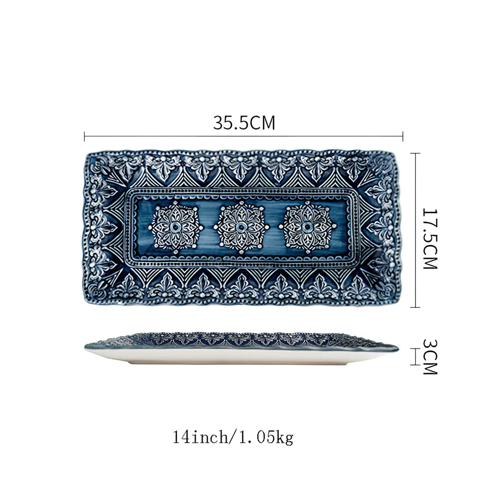 Baroque ceramic bowl with raised petal pattern, porcelain construction, round shape measuring 15-20cm diameter