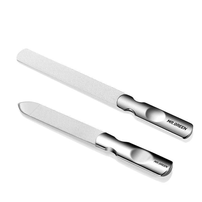 Premium stainless steel nail files with dual-sided design for shaping and polishing nails