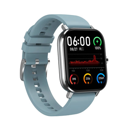 Smart health tracker bracelet with ECG monitoring on wrist, showing 1.54-inch screen with silicone and mesh steel strap options
